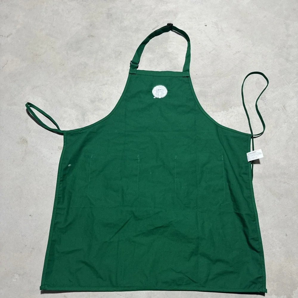 Starbucks Green Barista Apron Coffee Shop Uniform Adjustable 2 Pocket Siren Logo